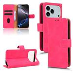 For iPhone 17 Pro Skin Feel Magnetic Flip Leather Phone Case(Rose Red)