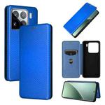 For Xiaomi 15 Carbon Fiber Texture Flip Leather Phone Case(Blue)