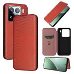 For Xiaomi 15 Pro Carbon Fiber Texture Flip Leather Phone Case(Brown)