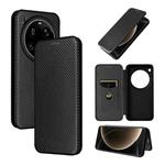 For Xiaomi 15 Ultra Carbon Fiber Texture Flip Leather Phone Case(Black)