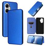 For Xiaomi Poco F7 5G Global Carbon Fiber Texture Flip Leather Phone Case(Blue)