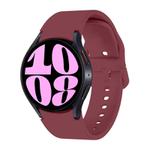 For Samsung Galaxy Watch 7 / 6 Button Style Quick Release Silicone Watch Band(Wine Red)