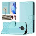 For Nokia G20 / G10 Honeycomb Embossing RFID Leather Phone Case(Mint Green)