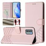 For Nokia G22 Honeycomb Embossing RFID Leather Phone Case(Pink)