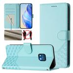 For Nokia XR20 Honeycomb Embossing RFID Leather Phone Case(Mint Green)