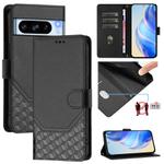 For Google Pixel 8 Pro Honeycomb Embossing RFID Leather Phone Case(Black)