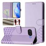 For Google Pixel 9a Honeycomb Embossing RFID Leather Phone Case(Light Purple)