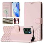 For HMD Pulse Pro / Pulse / Pulse+ Honeycomb Embossing RFID Leather Phone Case(Pink)