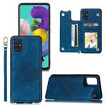 For Samsung Galaxy S10 Lite / A91 Mandala Embossed PU + TPU Case with Holder & Card Slots & Photo Frame & Strap(Blue)