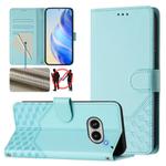 For Nothing Phone 2a Honeycomb Embossing RFID Leather Phone Case(Mint Green)