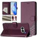 For Nothing Phone 2a Honeycomb Embossing RFID Leather Phone Case(Violet)