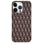 For iPhone 15 Pro Max Weave Cooling Solid Color TPU Phone Case(Brown)