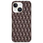 For iPhone 14 Plus Weave Cooling Solid Color TPU Phone Case(Brown)