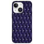 For iPhone 14 Weave Cooling Solid Color TPU Phone Case(Purple Blue)