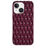 For iPhone 14 Weave Cooling Solid Color TPU Phone Case(Wine Red)