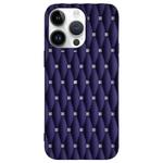 For iPhone 14 Pro Weave Cooling Solid Color TPU Phone Case(Purple Blue)