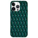 For iPhone 13 Pro Max Weave Cooling Solid Color TPU Phone Case(Green)