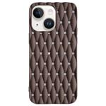 For iPhone 13 Weave Cooling Solid Color TPU Phone Case(Brown)