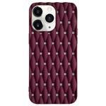 For iPhone 11 Pro Max Weave Cooling Solid Color TPU Phone Case(Wine Red)