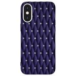 For iPhone X / XS Weave Cooling Solid Color TPU Phone Case(Purple Blue)