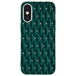 For iPhone XS Max Weave Cooling Solid Color TPU Phone Case(Green)