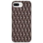 For iPhone 7 Plus / 8 Plus Weave Cooling Solid Color TPU Phone Case(Brown)