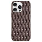 For iPhone 16 Pro Max Weave Cooling Solid Color TPU Phone Case(Brown)