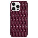 For iPhone 16 Pro Max Weave Cooling Solid Color TPU Phone Case(Wine Red)