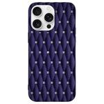 For iPhone 16 Pro Weave Cooling Solid Color TPU Phone Case(Purple Blue)