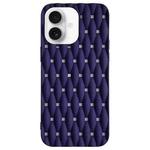 For iPhone 16 Plus Weave Cooling Solid Color TPU Phone Case(Purple Blue)