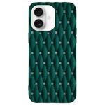 For iPhone 16 Plus Weave Cooling Solid Color TPU Phone Case(Green)