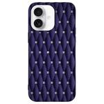 For iPhone 16 Weave Cooling Solid Color TPU Phone Case(Purple Blue)