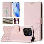 For Blackview Wave 6C Honeycomb Embossing RFID Leather Phone Case(Pink)