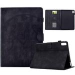 For Lenovo Tab P11 Gen 2 Cats Embossed Leather Smart Tablet Case(Black)