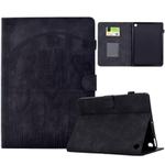 For Amazon Kindle Fire 7 2022 Cats Embossed Leather Smart Tablet Case(Black)