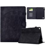 For Amazon Kindle Fire 7 2017 / 2019 Cats Embossed Leather Smart Tablet Case(Black)