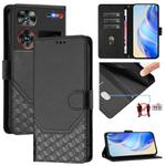 For ZTE nubia Z60 Ultra Honeycomb Embossing RFID Leather Phone Case(Black)