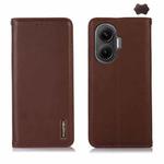 For Redmi Turbo 4 Pro KHAZNEH Nappa Top Layer Cowhide Leather Phone Case(Brown)