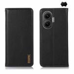 For Redmi Turbo 4 Pro KHAZNEH Nappa Top Layer Cowhide Leather Phone Case(Black)
