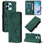 For UMIDIGI A15 / A15C / A15T Crossbody 3D Embossed Flip Leather Phone Case(Green)