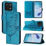 For Xiaomi 14T Pro Embossed Butterfly Leather Phone Case(Blue)