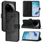 For Xiaomi 15 Ultra Embossed Butterfly Leather Phone Case(Black)