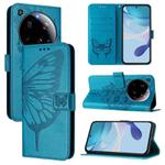 For Xiaomi 15 Ultra Embossed Butterfly Leather Phone Case(Blue)