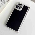 For iPhone 15 Electroplated Solid Color Fine Hole TPU Phone Case(Black)