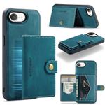 For iPhone 16e JEEHOOD J01 Retro Magnetic Detachable Wallet Phone Case(Blue)