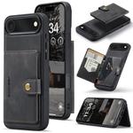 For iPhone 17 Air JEEHOOD J01 Retro Magnetic Detachable Wallet Phone Case(Black)