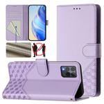 For T-Mobile Revvl 6 Pro 5G / 6x Pro 5G Honeycomb Embossing RFID Leather Phone Case(Light Purple)