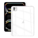 For iPad Pro 13 2024 Acrylic Hybrid TPU Tablet Case with Pen Slot(Transparent)