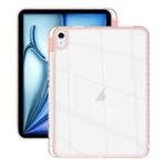 For iPad Pro 11 2022 / 2021 Acrylic Hybrid TPU Tablet Case with Pen Slot(Pink)