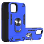 For iPhone 12 mini 2 in 1 Armour Series PC + TPU Protective Case with Ring Holder(Dark Blue)